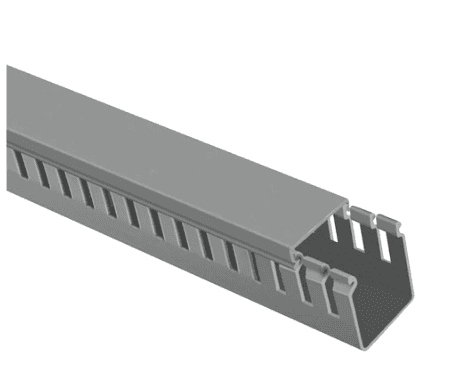 Canaleta PVC Ranurada Polyducto 40x60mm Gris Modelo Ranurada
